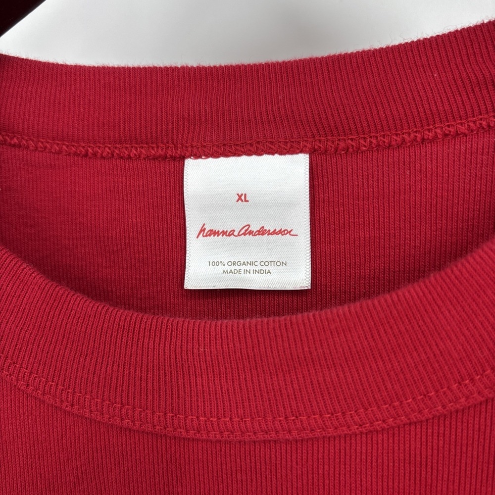 Hanna Andersson Pajamas Mens XL Buffalo Plaid Pants Red Lounge Shirt Christmas - Picture 8 of 10